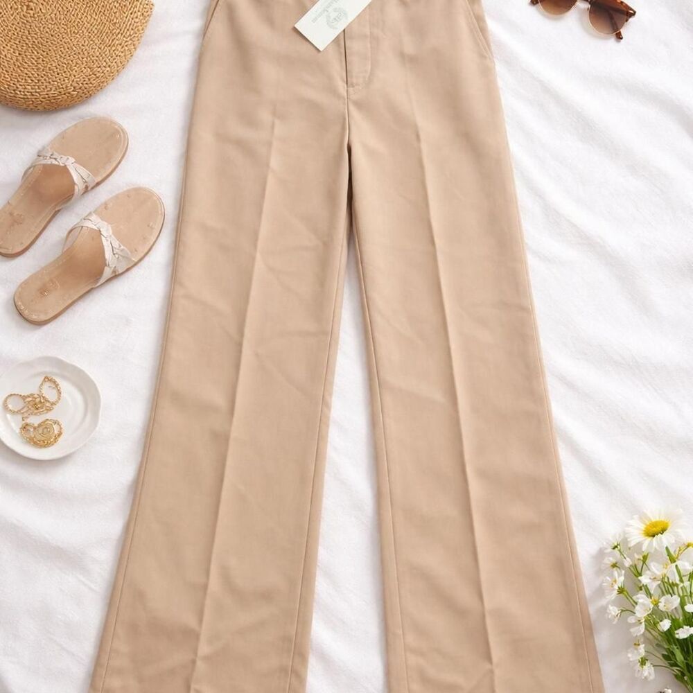 Unbranded Women's Tan and Cream Trousers